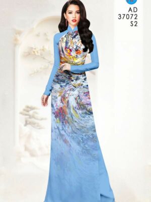 Vải Áo Dài Hoa Văn AD 37072