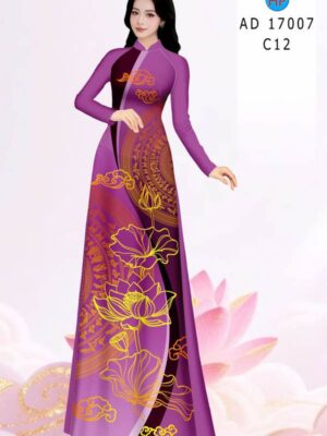 Vải Áo Dài Hoa Sen AD 17007