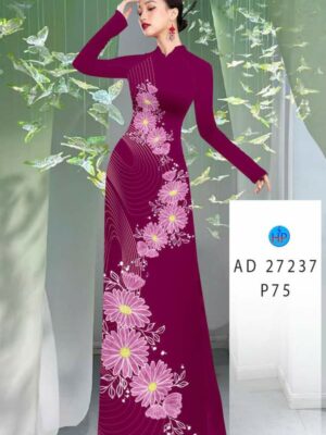 Vải Áo Dài Hoa Cúc AD 27237