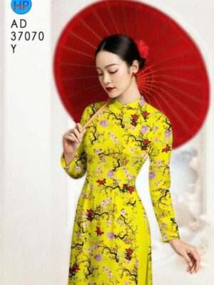 Vải Áo Dài Hoa Mai Đều AD 37070