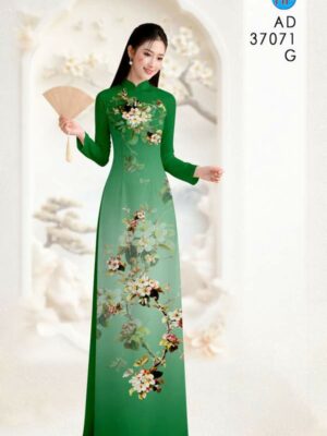 Vải Áo Dài Hoa Đào AD 37071