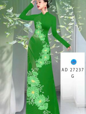 Vải Áo Dài Hoa Cúc AD 27237