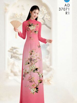 Vải Áo Dài Hoa Đào AD 37071
