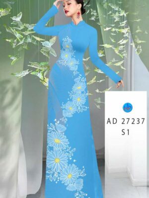 Vải Áo Dài Hoa Cúc AD 27237