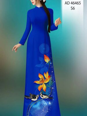 Vải Áo Dài Hoa Sen AD 46465