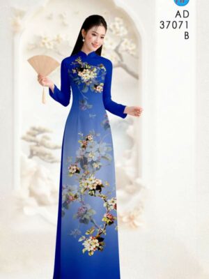 Vải Áo Dài Hoa Đào AD 37071