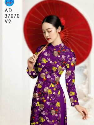 Vải Áo Dài Hoa Mai Đều AD 37070
