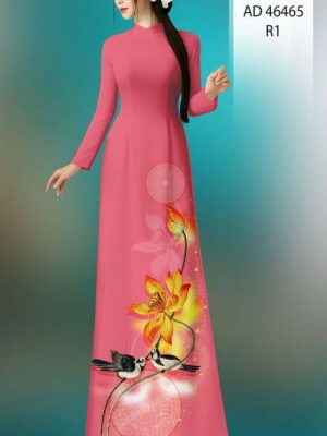 Vải Áo Dài Hoa Sen AD 46465