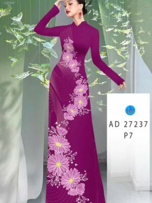 Vải Áo Dài Hoa Cúc AD 27237