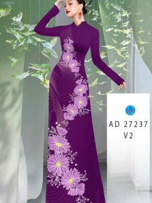 Vải Áo Dài Hoa Cúc AD 27237