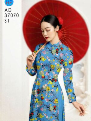 Vải Áo Dài Hoa Mai Đều AD 37070