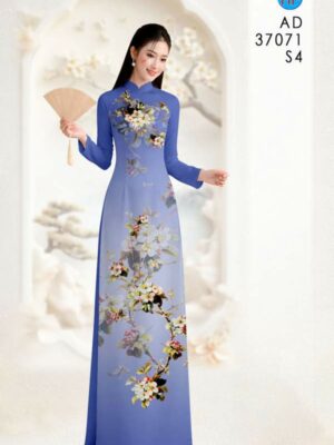 Vải Áo Dài Hoa Đào AD 37071