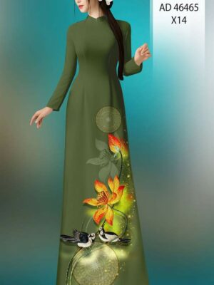 Vải Áo Dài Hoa Sen AD 46465