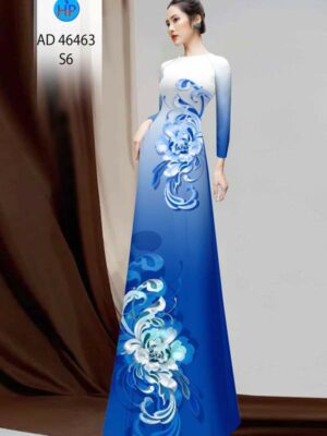 Vải Áo Dài Hoa In 3D AD 46463