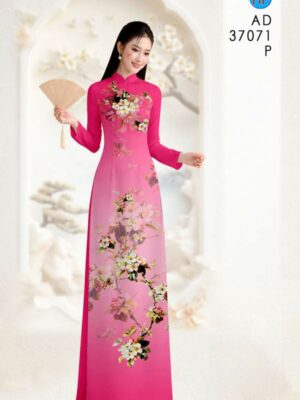 Vải Áo Dài Hoa Đào AD 37071