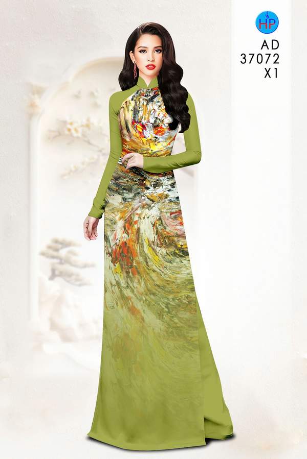 Vải Áo Dài Hoa Văn AD 37072
