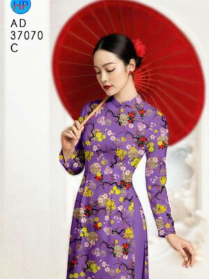 Vải Áo Dài Hoa Mai Đều AD 37070
