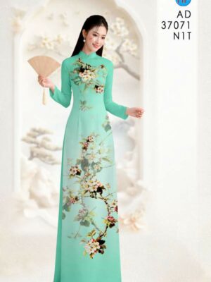 Vải Áo Dài Hoa Đào AD 37071