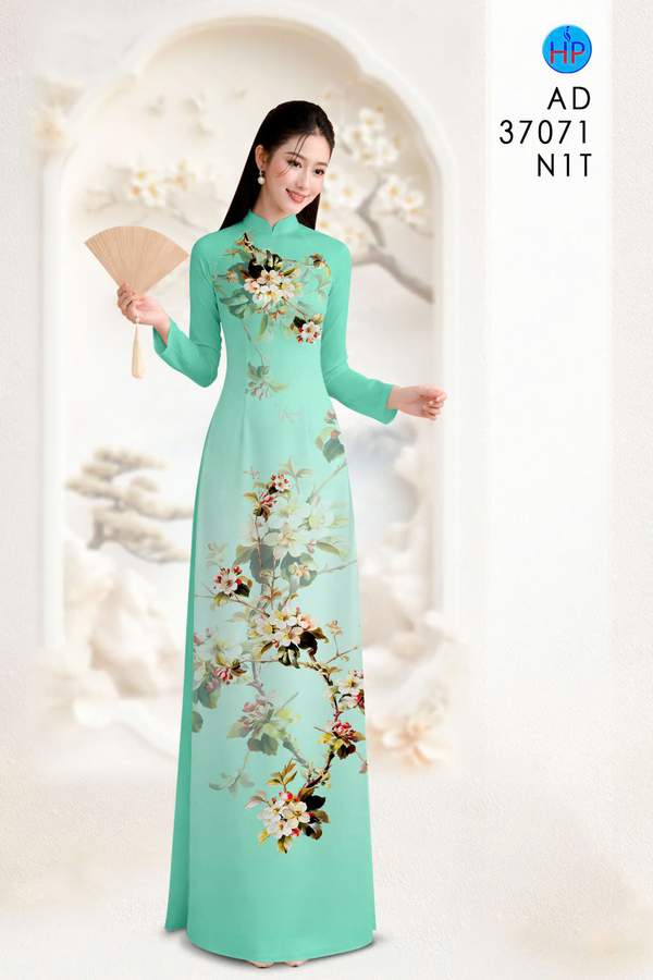 Vải Áo Dài Hoa Đào AD 37071