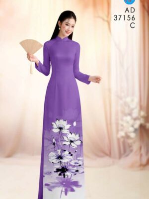 Vải Áo Dài Hoa Sen AD 37156