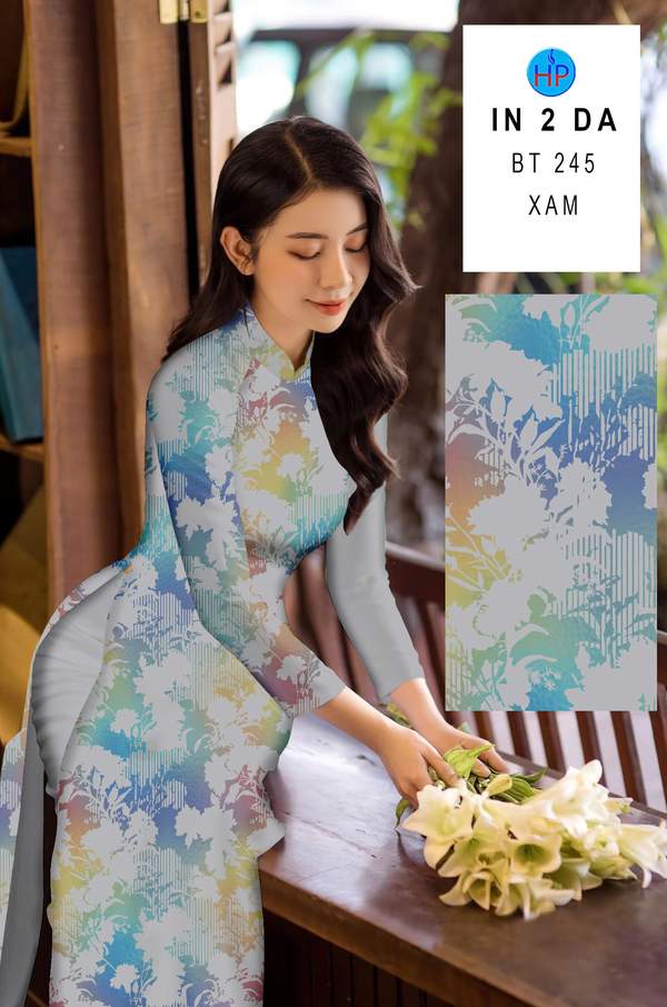 Vải Áo Dài In 4D AD BT245