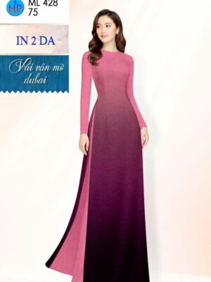 Vải Áo Dài Hoa In 4D AD ML428