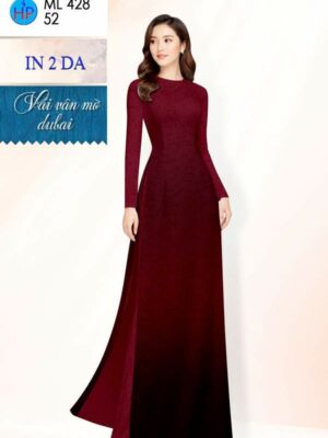 Vải Áo Dài Hoa In 4D AD ML428