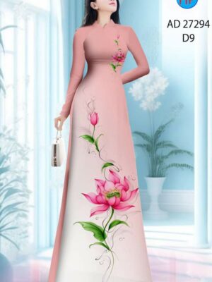Vải Áo Dài Hoa Sen AD 27294