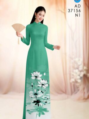 Vải Áo Dài Hoa Sen AD 37156