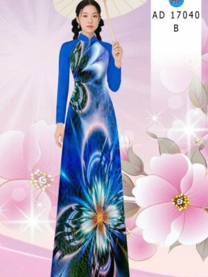 Vải Áo Dài Hoa In 3D AD 17040