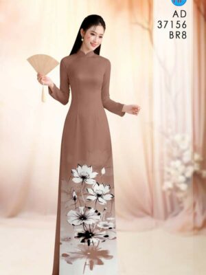 Vải Áo Dài Hoa Sen AD 37156