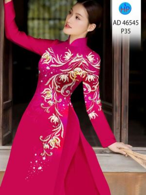 Vải Áo Dài Hoa Văn AD 46545