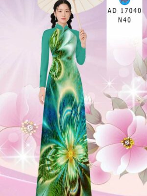 Vải Áo Dài Hoa In 3D AD 17040