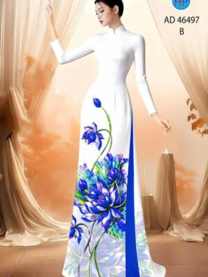 Vải Áo Dài Hoa Cúc AD 46497