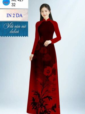 Vải Áo Dài Hoa In 4D AD ML429