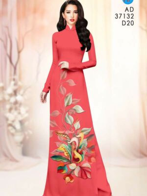 Vải Áo Dài Hoa In 3D AD 37132