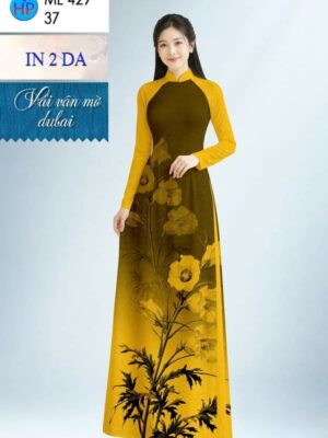 Vải Áo Dài Hoa In 4D AD ML429