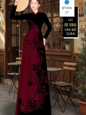Vải Áo Dài Hoa In 4D AD BT444