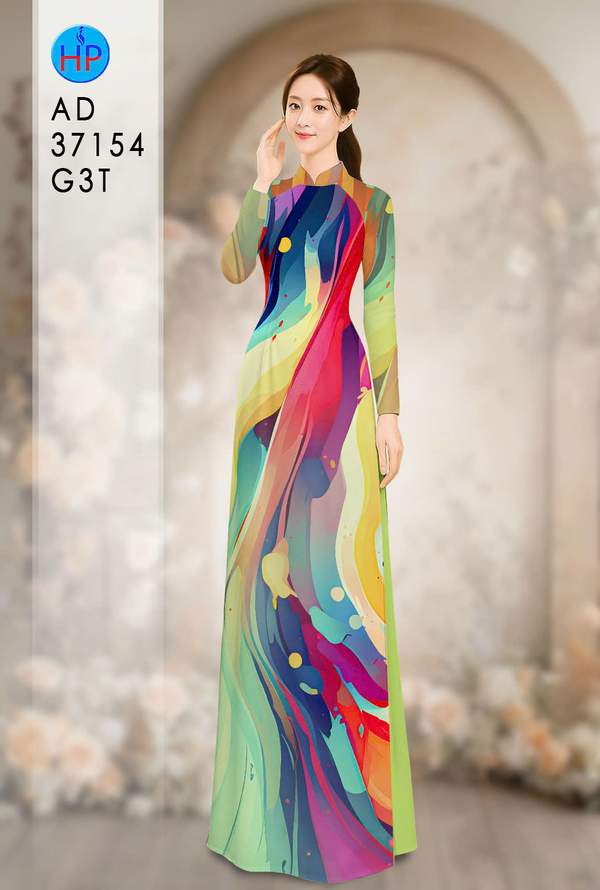 Vải Áo Dài Hoa Văn AD 37154