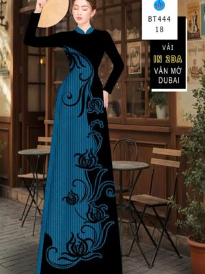 Vải Áo Dài Hoa In 4D AD BT444