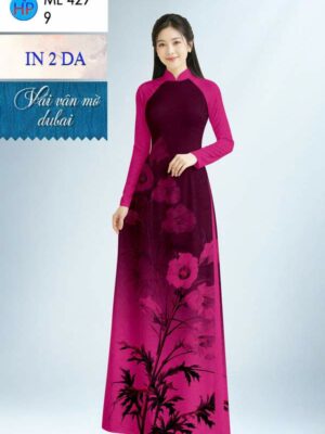 Vải Áo Dài Hoa In 4D AD ML429
