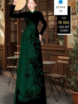 Vải Áo Dài Hoa In 4D AD BT444