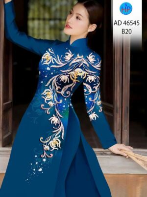 Vải Áo Dài Hoa Văn AD 46545
