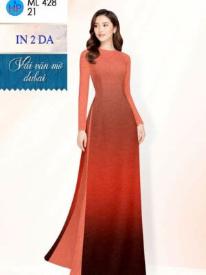 Vải Áo Dài Hoa In 4D AD ML428