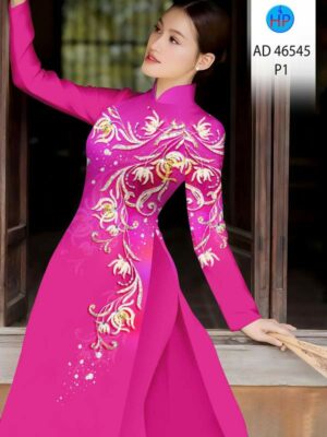 Vải Áo Dài Hoa Văn AD 46545