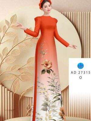 Vải Áo Dài Hoa In 3D AD 27315