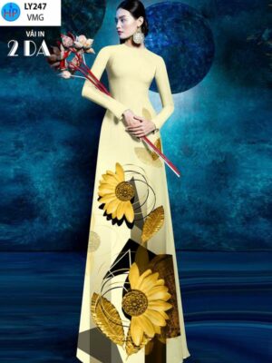 Vải Áo Dài Hoa Cúc AD LY247