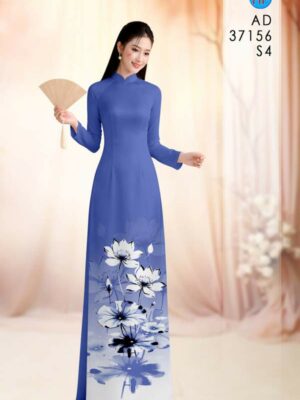 Vải Áo Dài Hoa Sen AD 37156