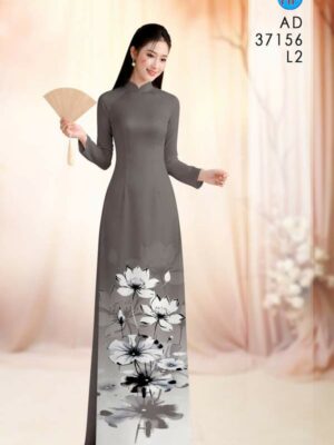 Vải Áo Dài Hoa Sen AD 37156