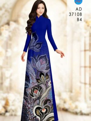 Vải Áo Dài Hoa Sen AD 37108